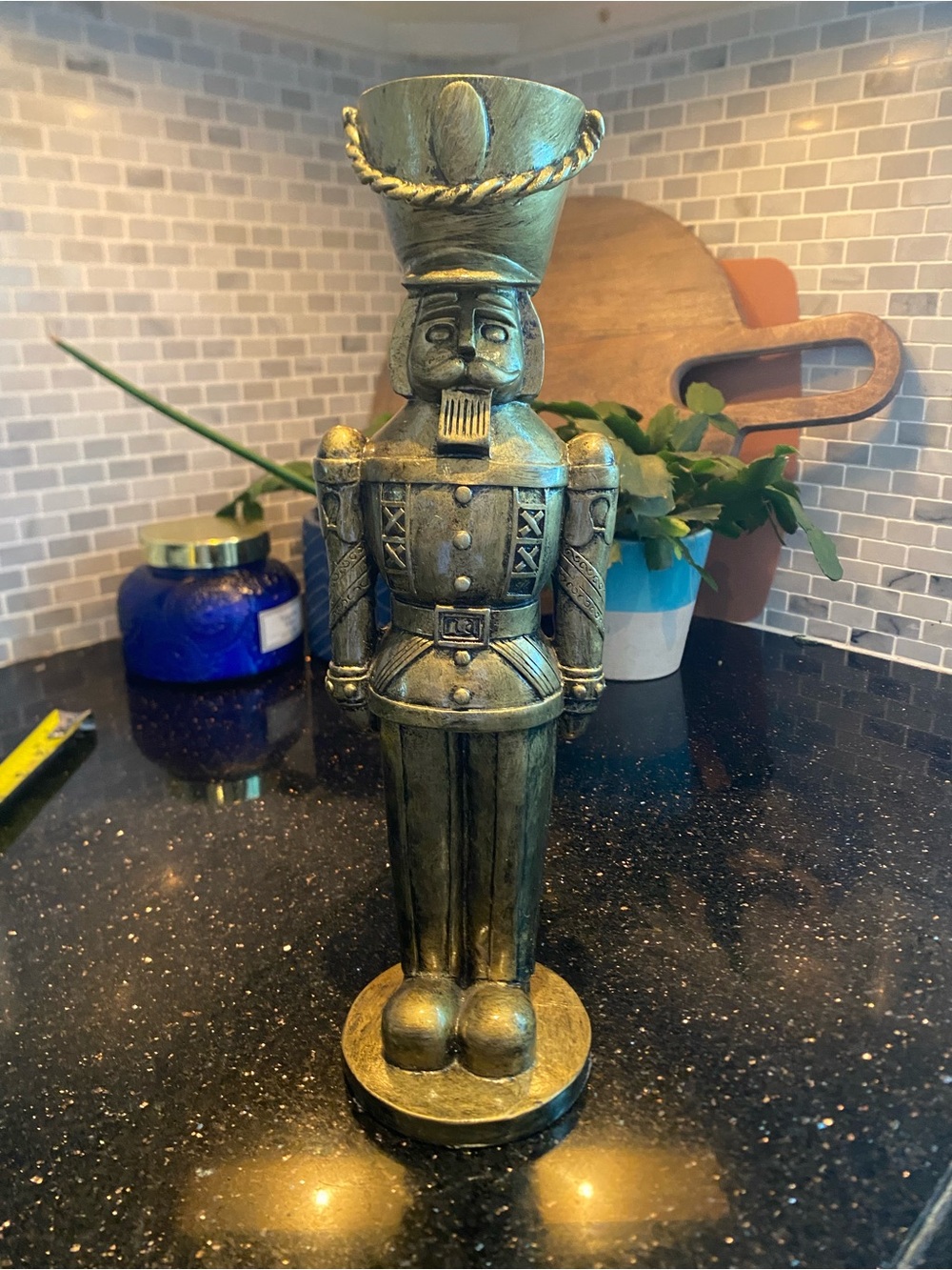 Lava Nutcracker Candle Holder 12”